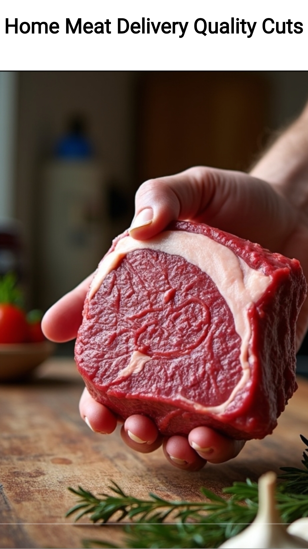 SwiftResults Here Facebook ad: Home Meat Delivery Quality Cuts!