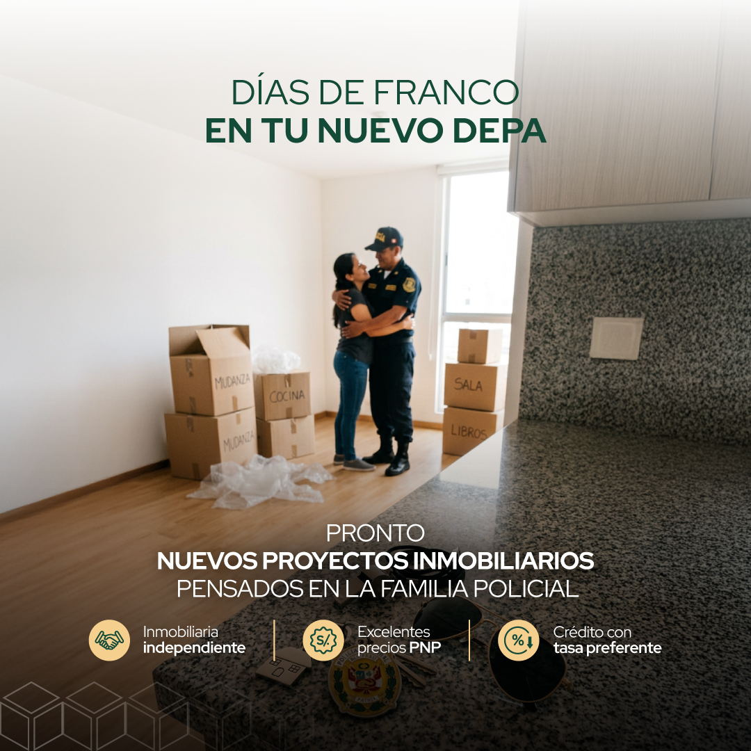 Skyna Inmobiliaria Facebook ad: Nueva inmobiliaria en Lima para la PNP.