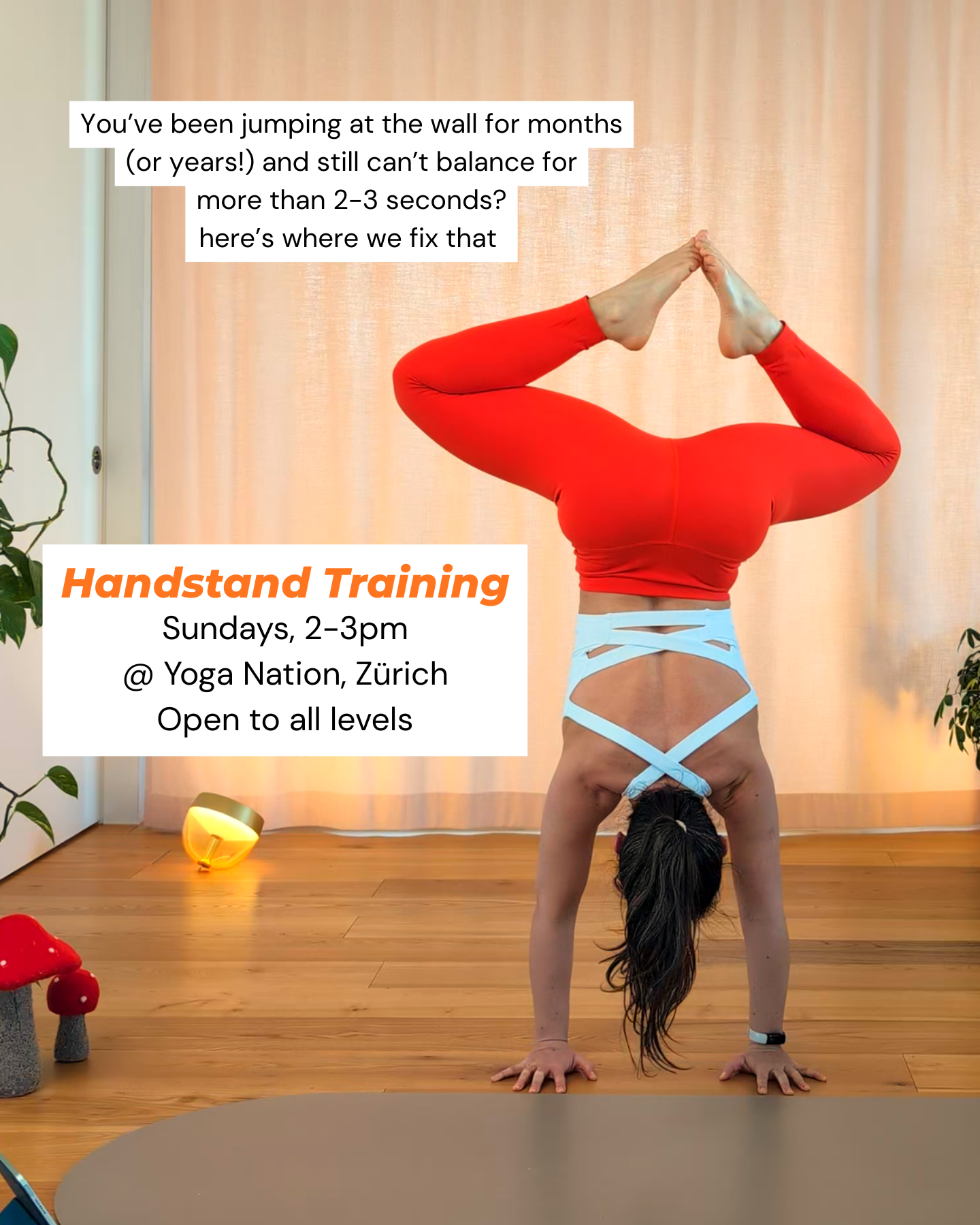 Balance with Ale Facebook ad: Learn to Handstand