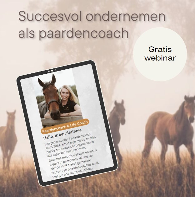 HorsEnergy life coaching Vlaanderen Facebook ad: Online cursus, Succesvol ondernemen voor paardencoaches…