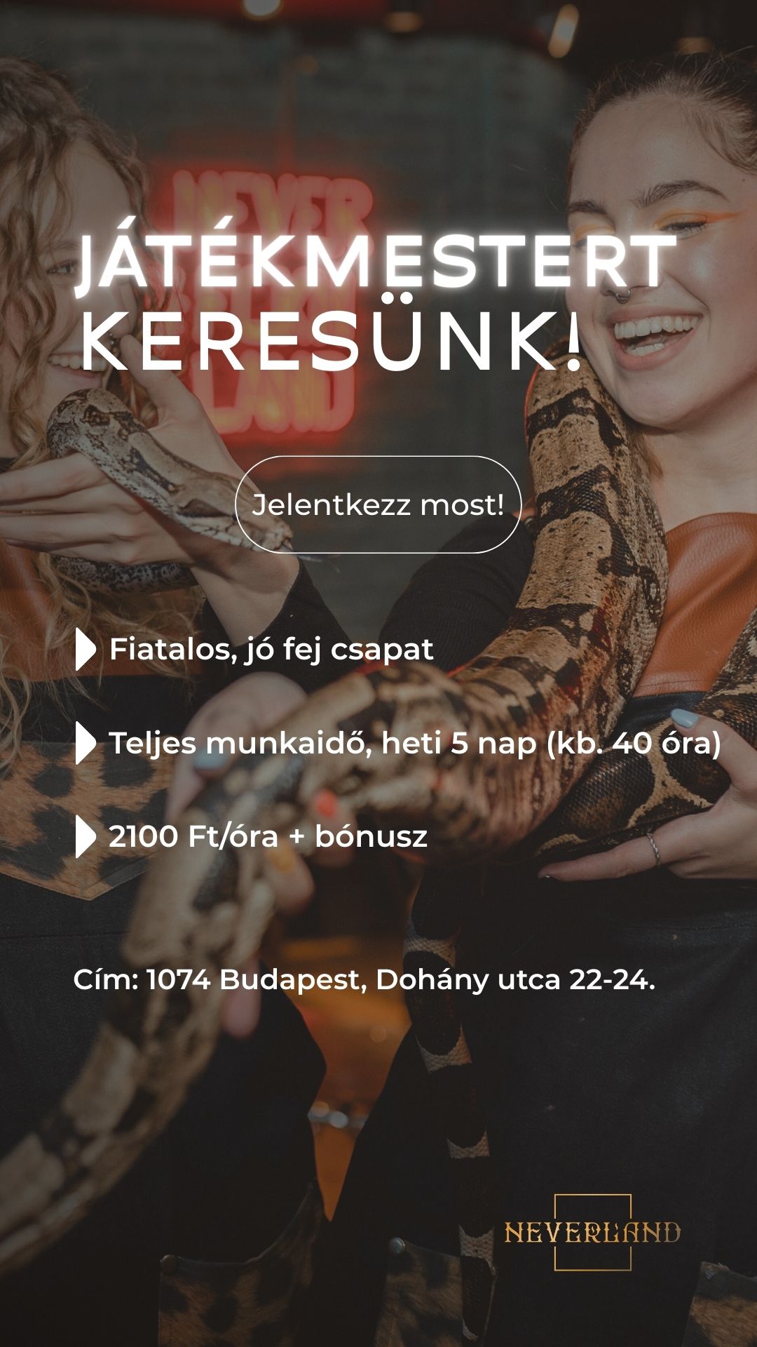 Neverland Bar • Escape Room • Pizzeria Facebook ad
