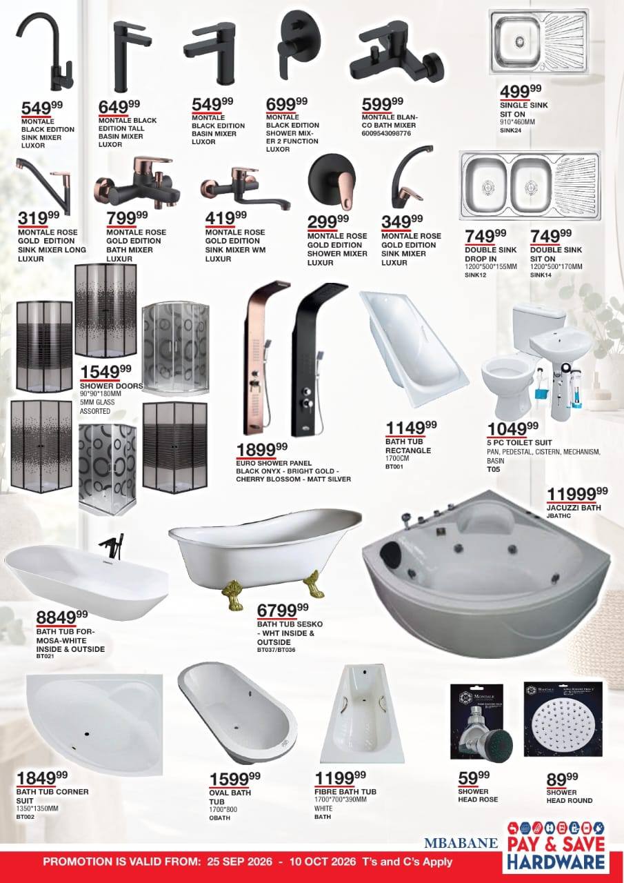 Pay n Save Hardware Facebook ad: BIGGEST HARDWARE SALE IN MBABANE IS HERE!