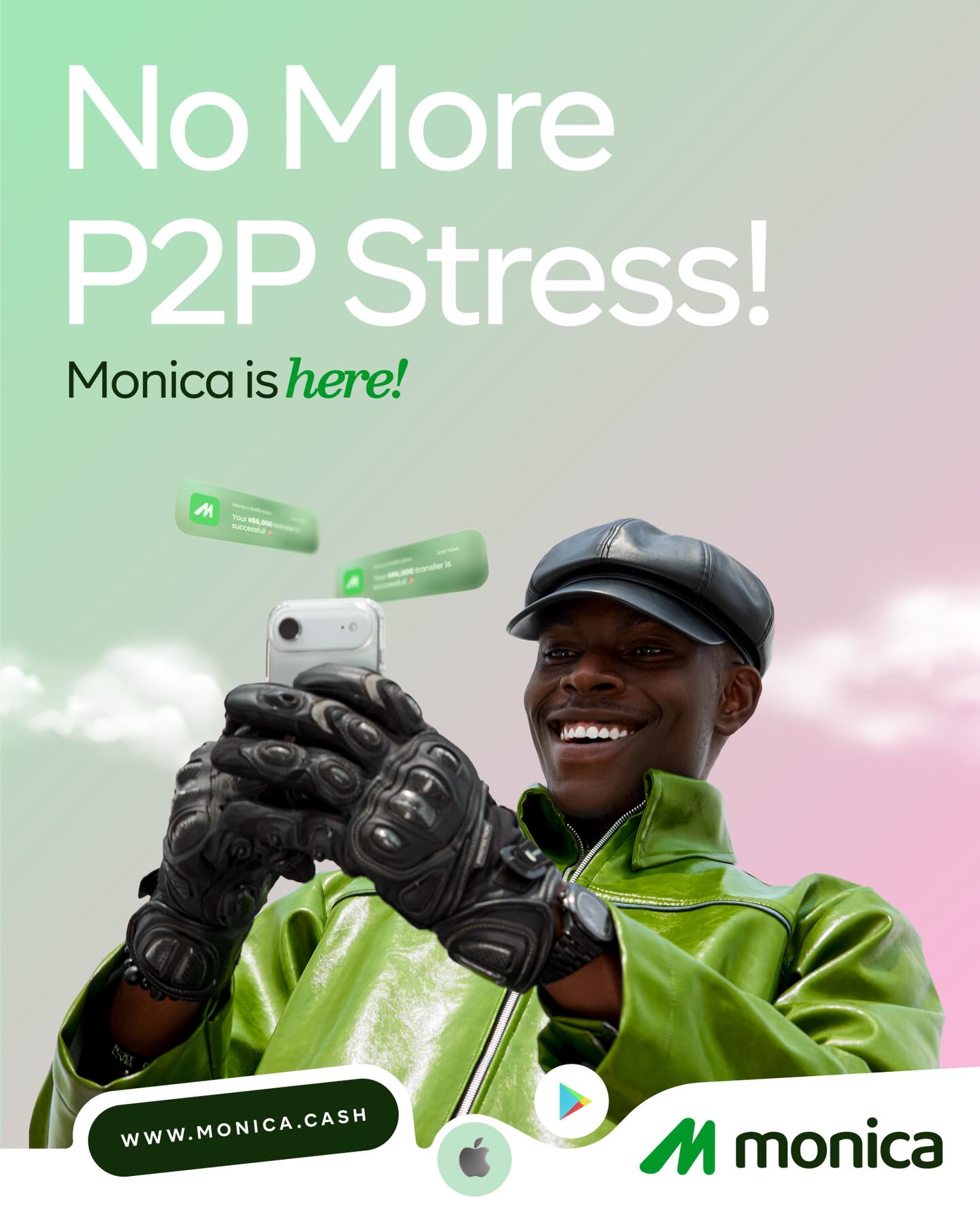 Monica.cash - Bitcoin to Naira Exchange Nigeria Facebook ad