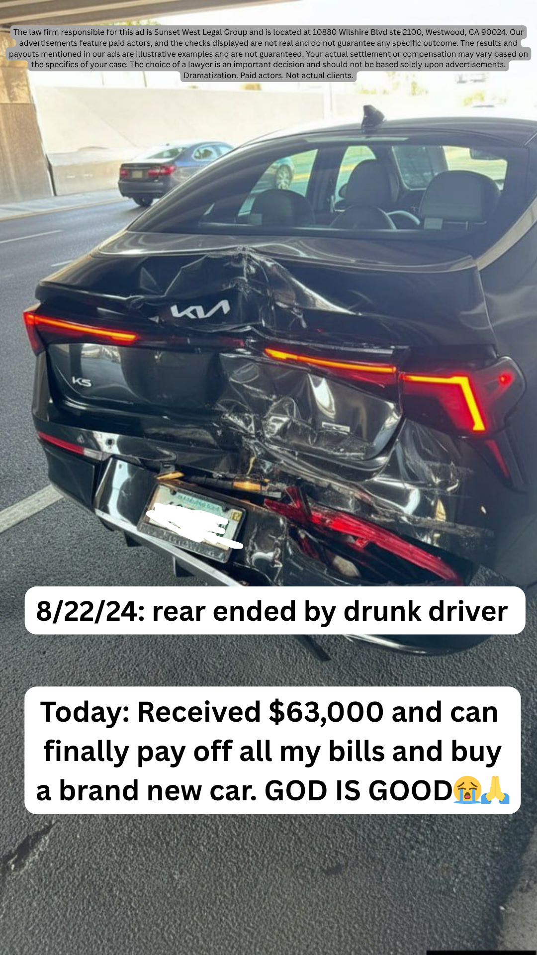 Sunset West Legal Group Facebook ad