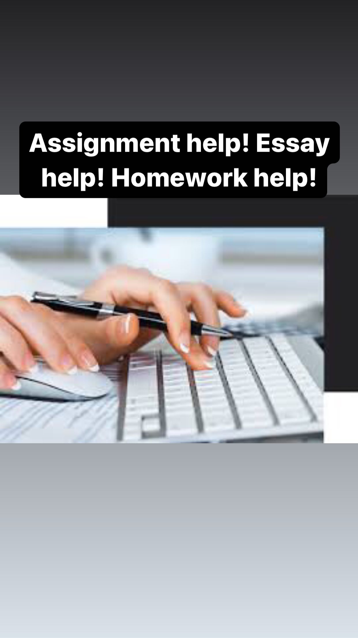 _perfect_tutors Facebook ad: Assignment help! Essay help!