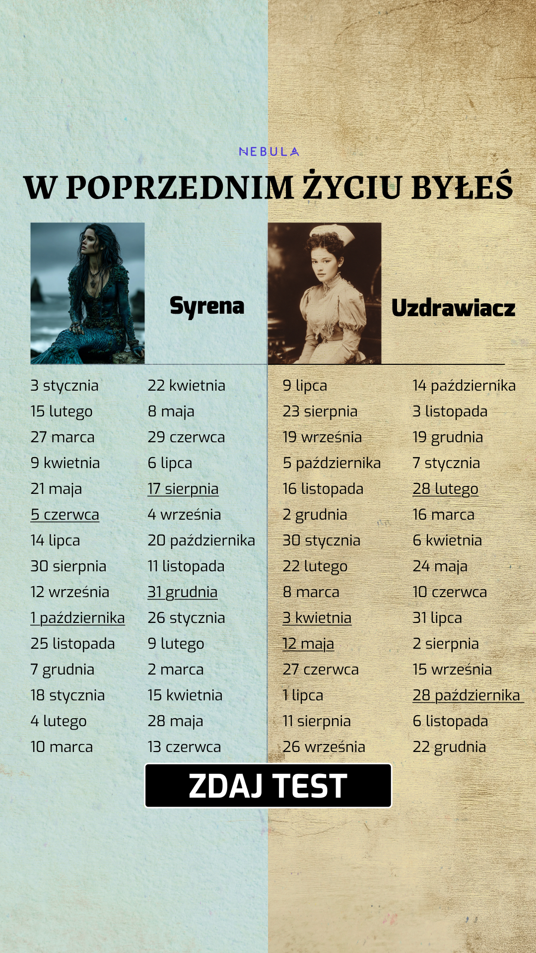 Nebula: Past Life Power Reading Facebook ad: Zrób test -->
