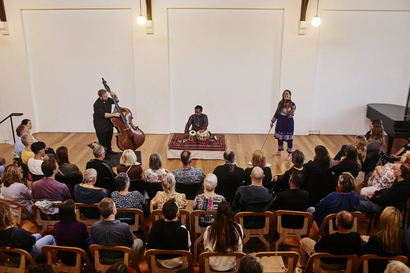 Elsen Price - Australian Double Bassist Facebook ad: Mesos Trio at Church Street Studios