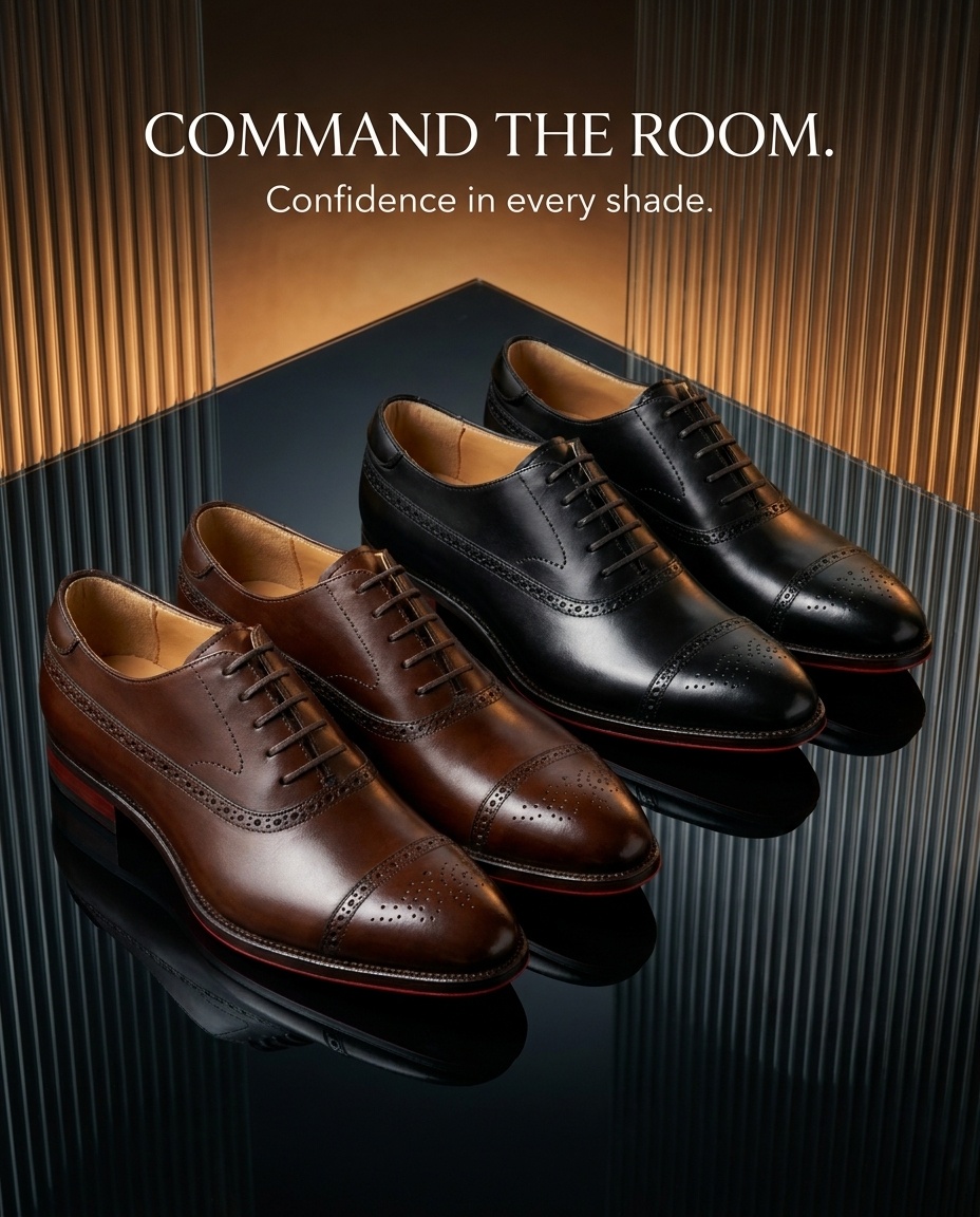 Harper Heights. Facebook ad: Oxford Royal Brogue