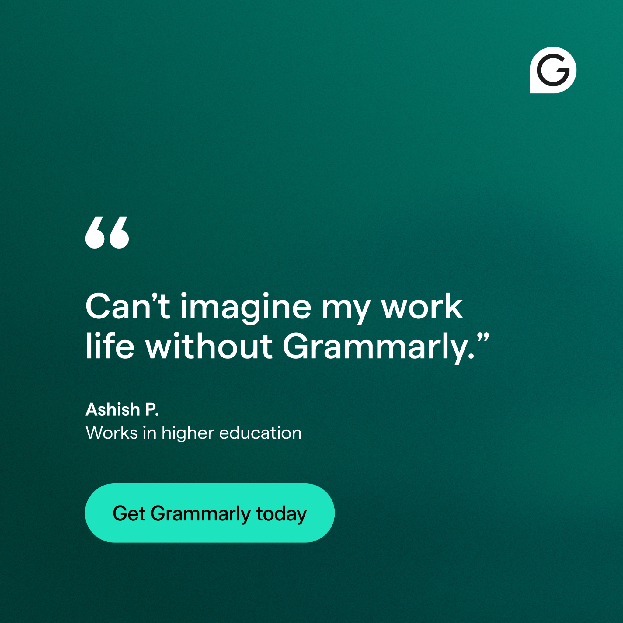 Grammarly Facebook ad