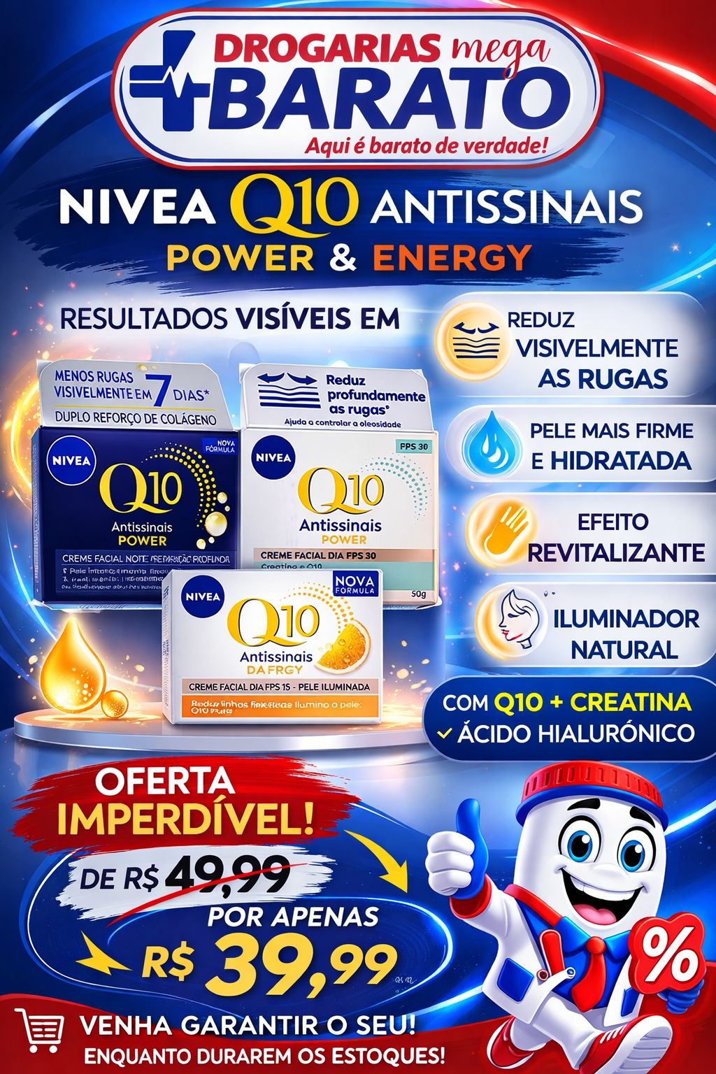 Drogarias Mais Barato Facebook ad: Ofertas imperdíveis só na Drogaria Mega Barato!