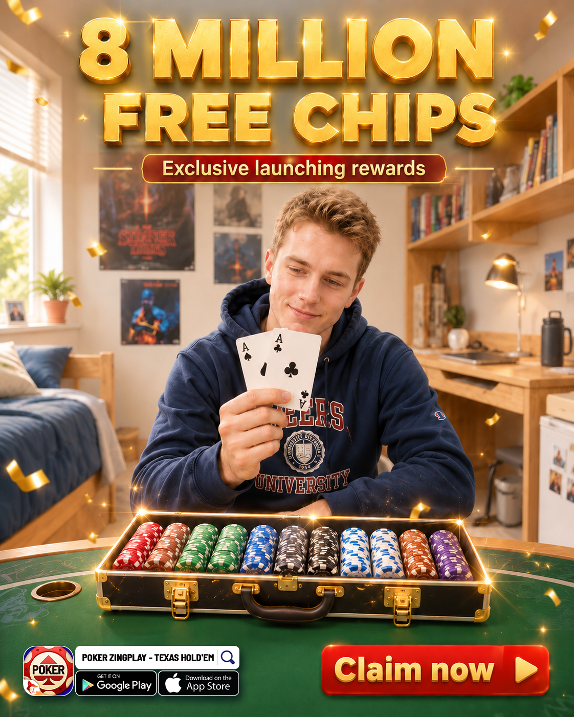 Poker ZingPlay - Texas Hold'em Facebook ad