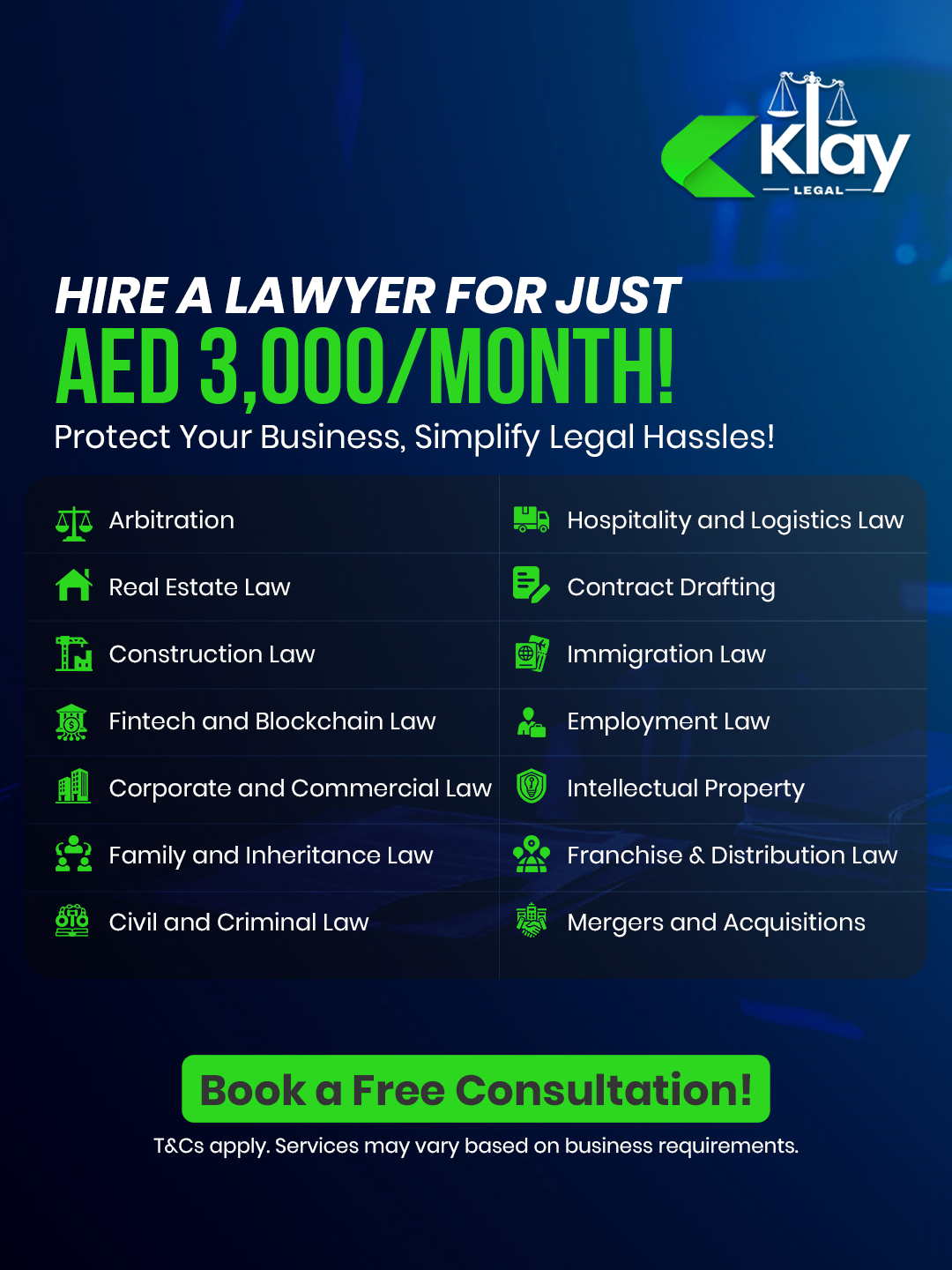 Klay Legal Consultants Facebook ad