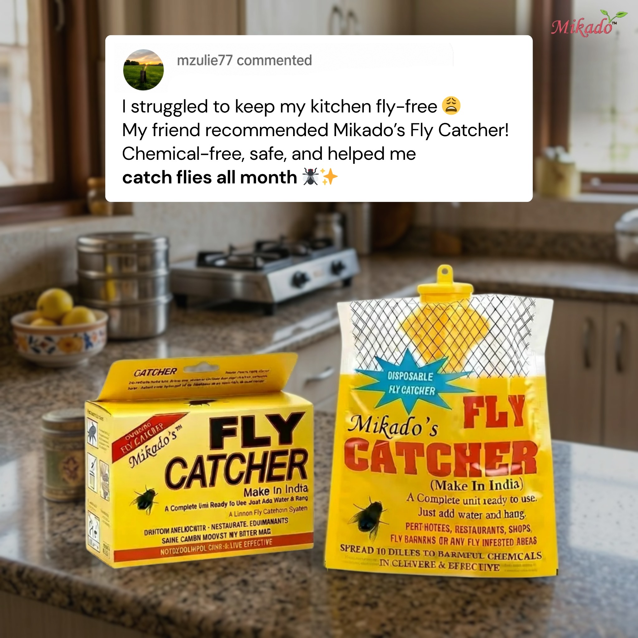 Mikado's Organic Pest Repellents Facebook ad