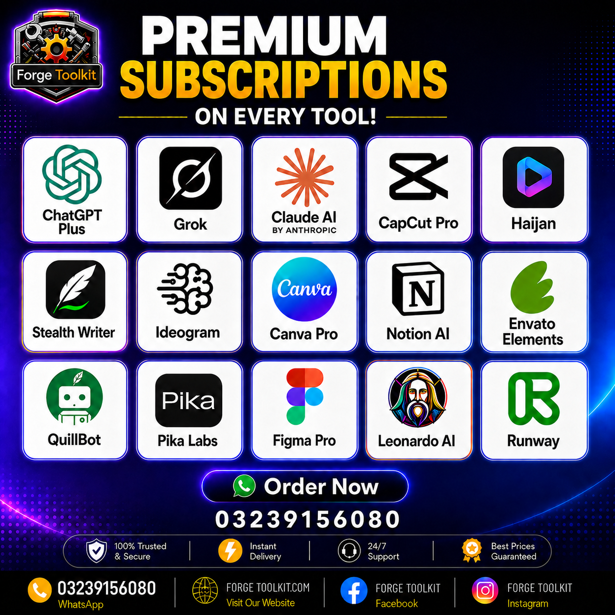 Skill Forge Facebook ad: MEGA SALE: Get Premium AI Tools & VPNs…
