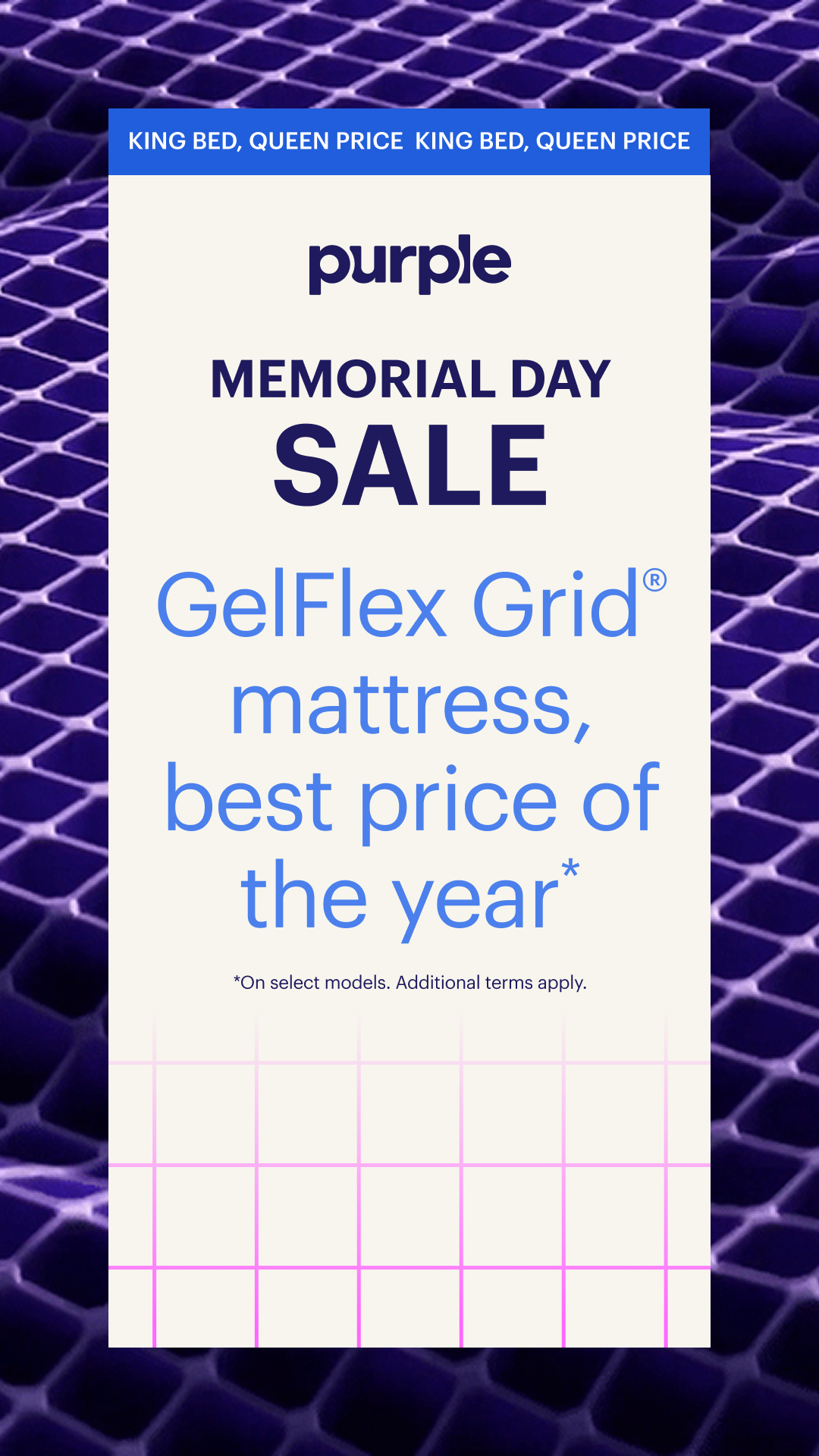 Purple Facebook ad