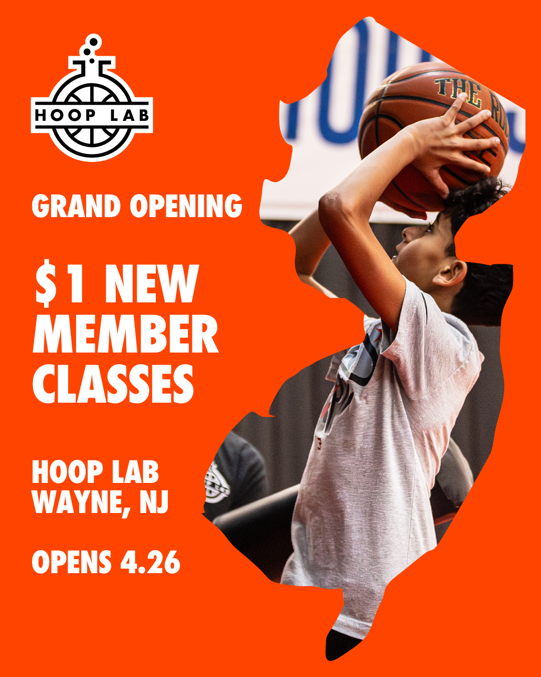 Hoop Lab Facebook ad: Limited Time - $1 First Class