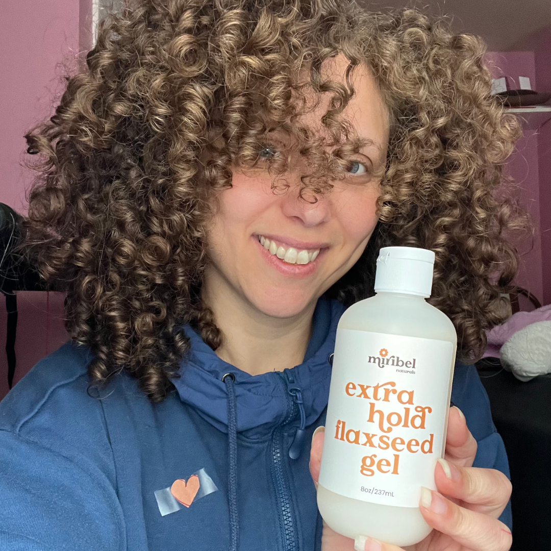 Miribel Naturals Facebook ad: New Extra Hold Flaxseed Gel