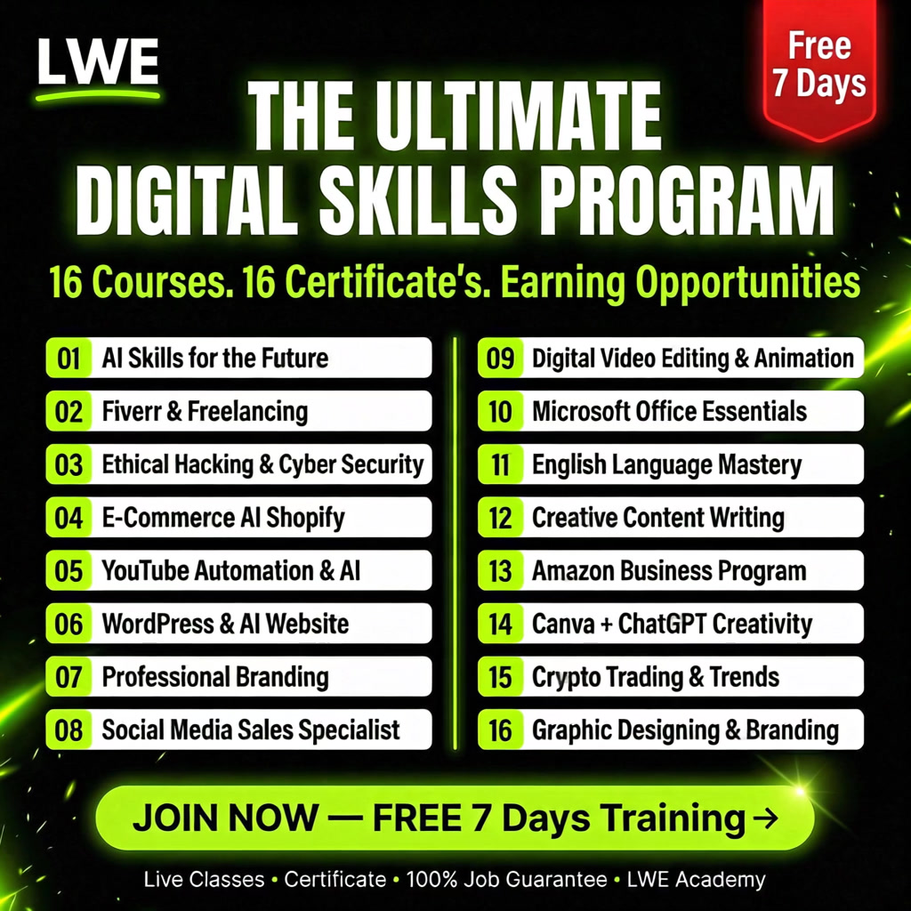 LWE Online Skills Facebook ad: Chat with us