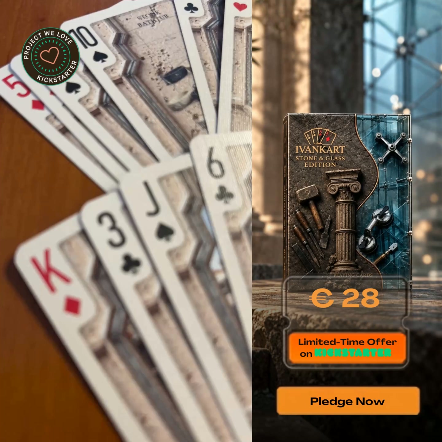 Ivankart • Time • Art • Cards. Facebook ad: Stone & Glass Collector's Deck