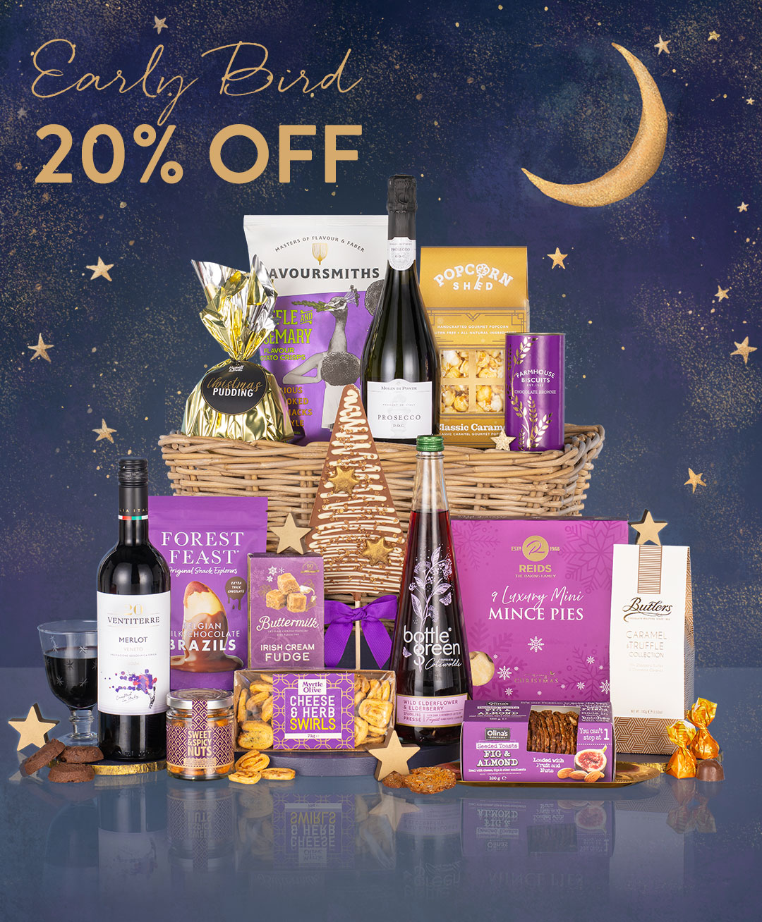 Virginia Hayward Hampers Facebook ad: 20% OFF CHRISTMAS HAMPERS
