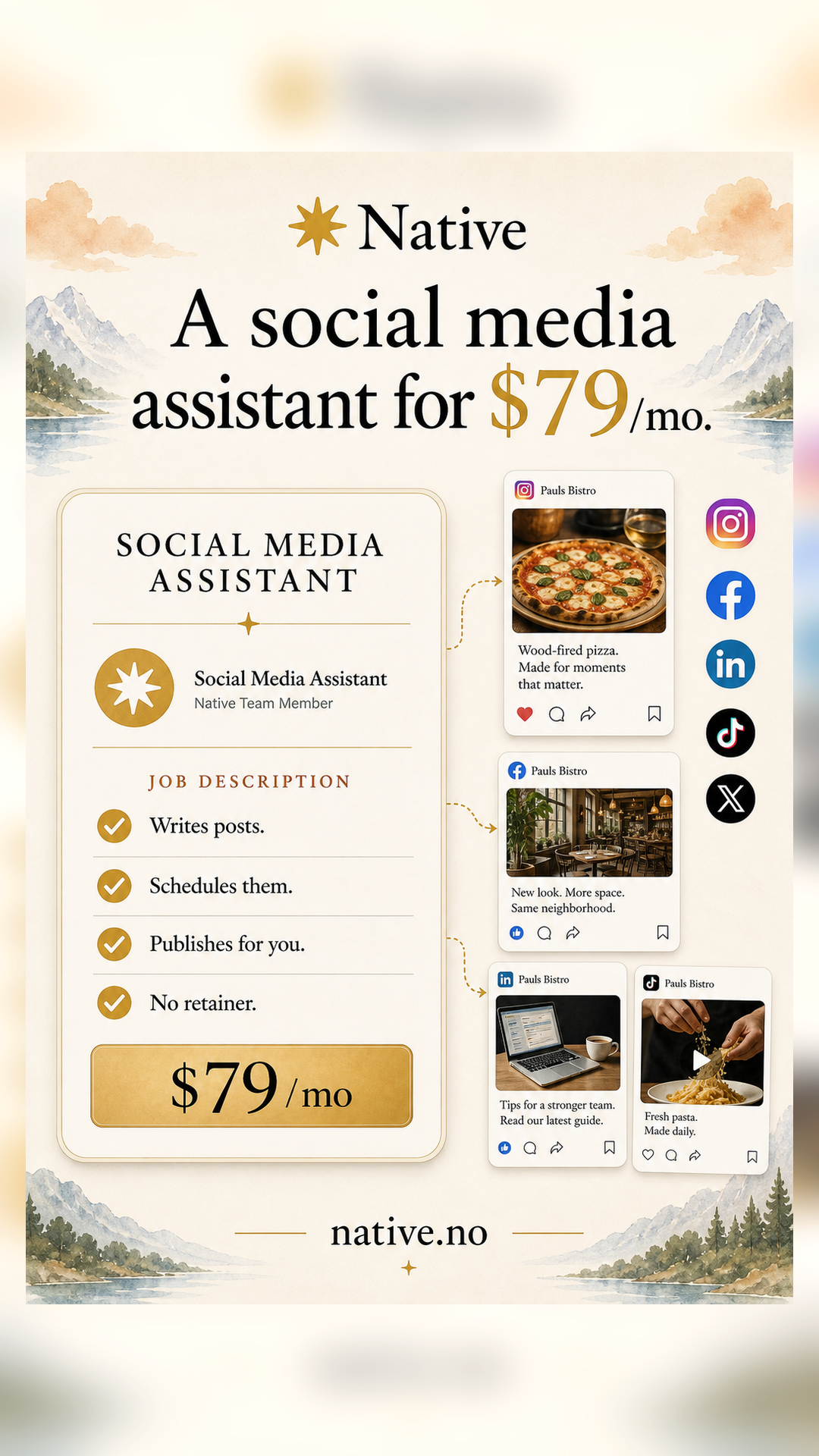 Native AI Facebook ad