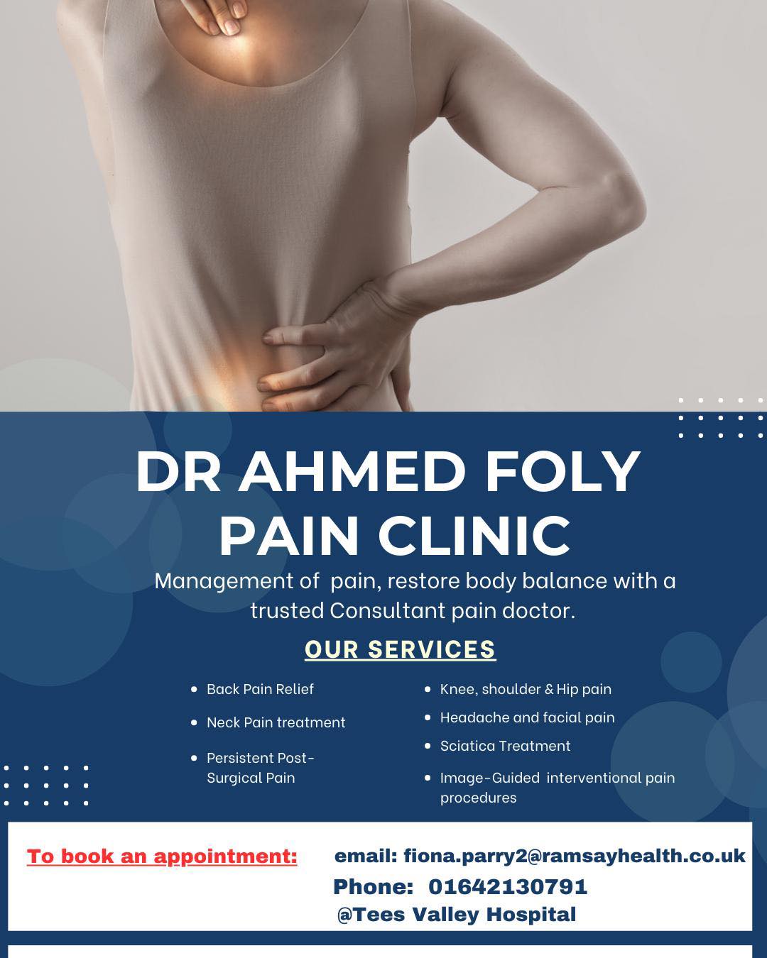 drahmedfoly Facebook ad: Consultant in Pain Medicine