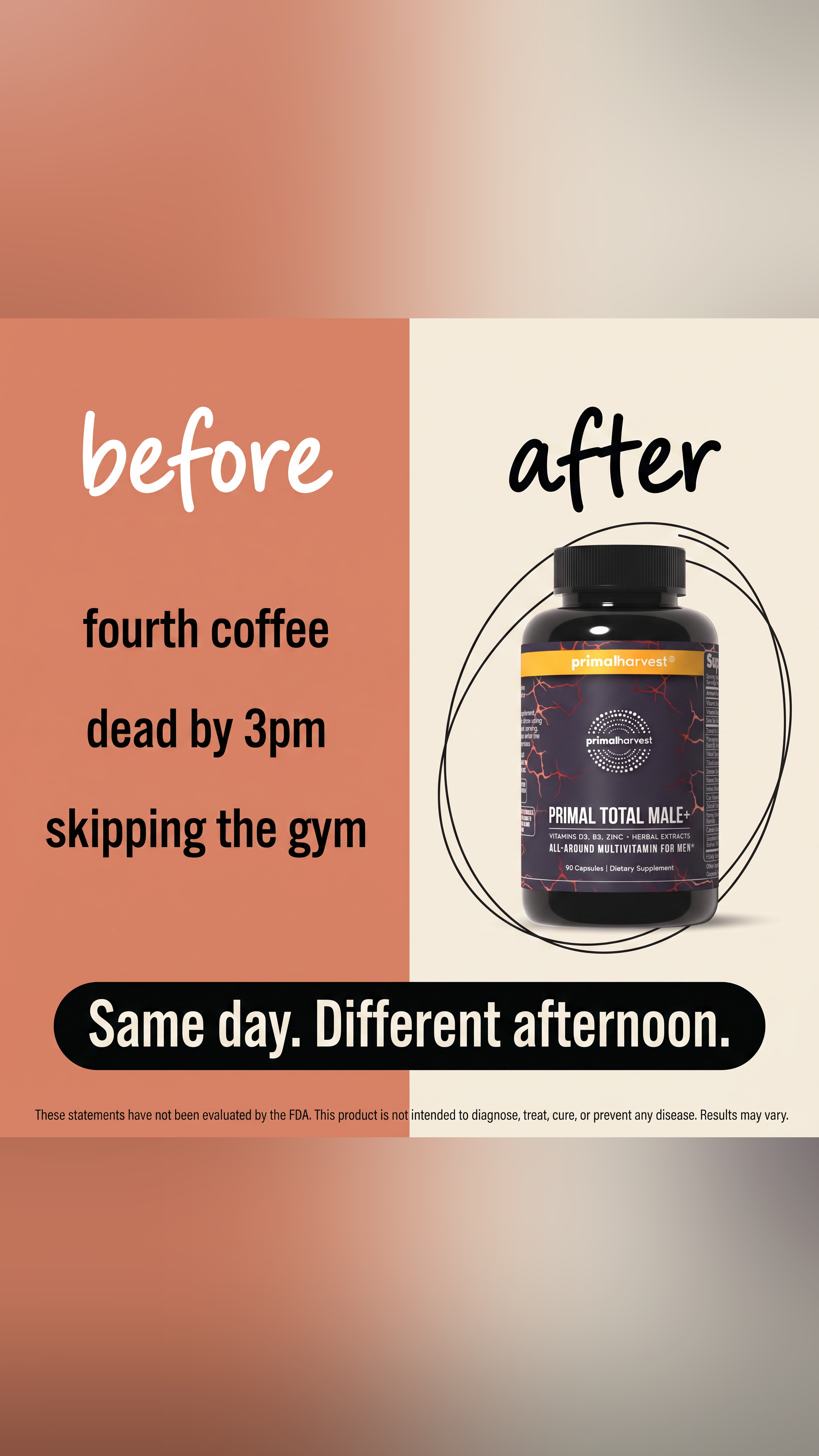 Primal Harvest Facebook ad: Support Healthy Hormone Levels