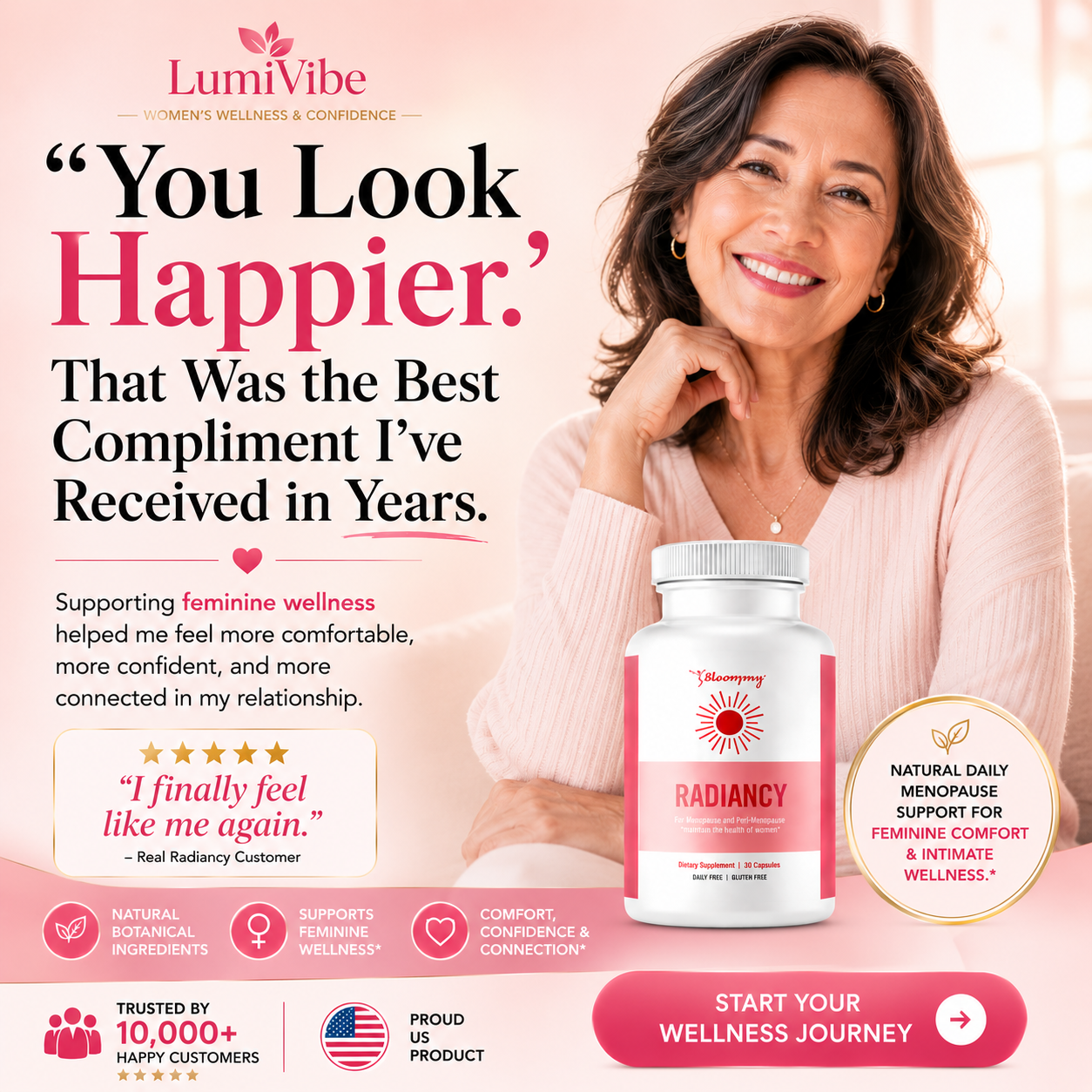LumiVibe - Women's Wellness Facebook ad: Radiancy Vaginal Probiotics