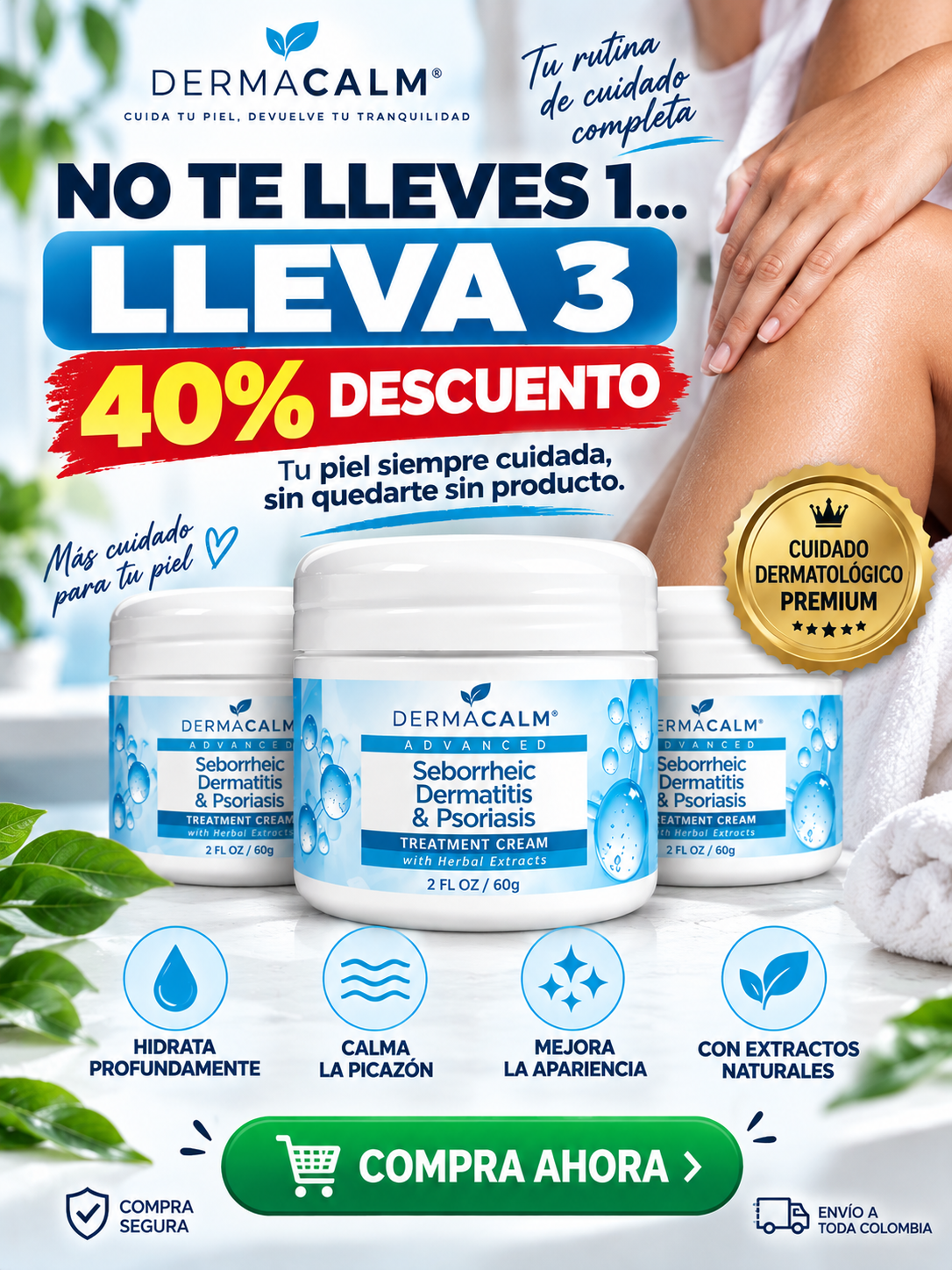 Emay Facebook ad: Compra ahora Lleva 3 y ahorra 40% y cuida tu piel