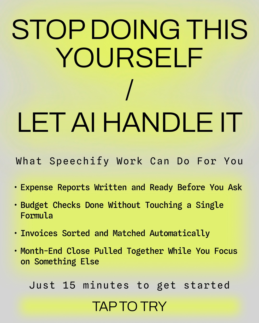 Speechify Work Facebook ad