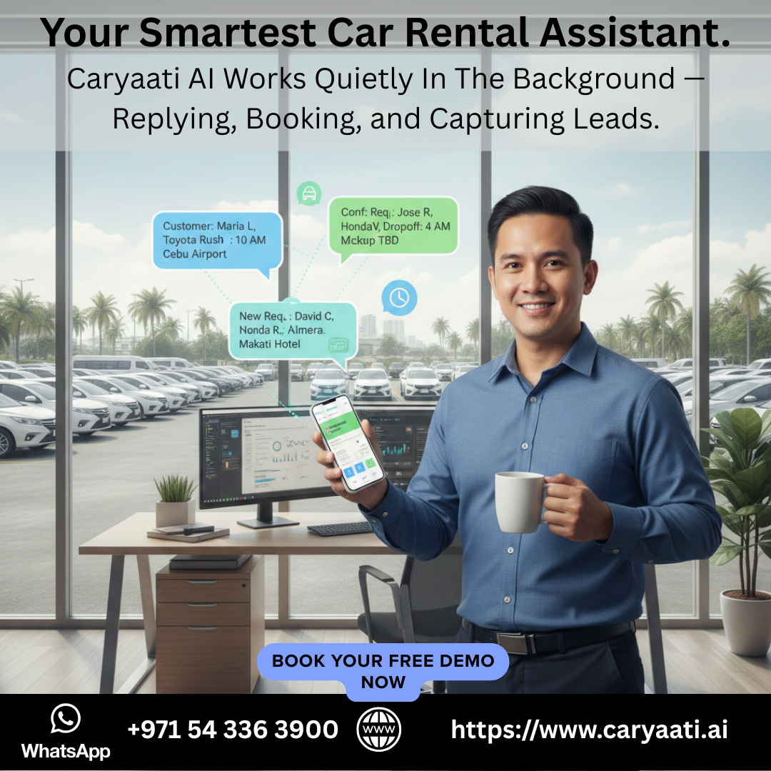 Caryaati AI Facebook ad: Boost UAE Car Rentals with Automation