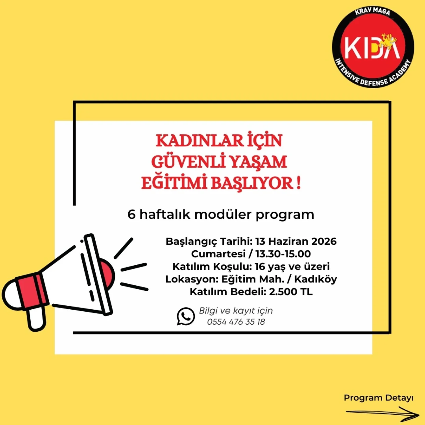 Combat Krav Maga Türkiye Facebook ad: Kadınlar İçin Güvenli Yaşam Eğitimi Başlıyor.
