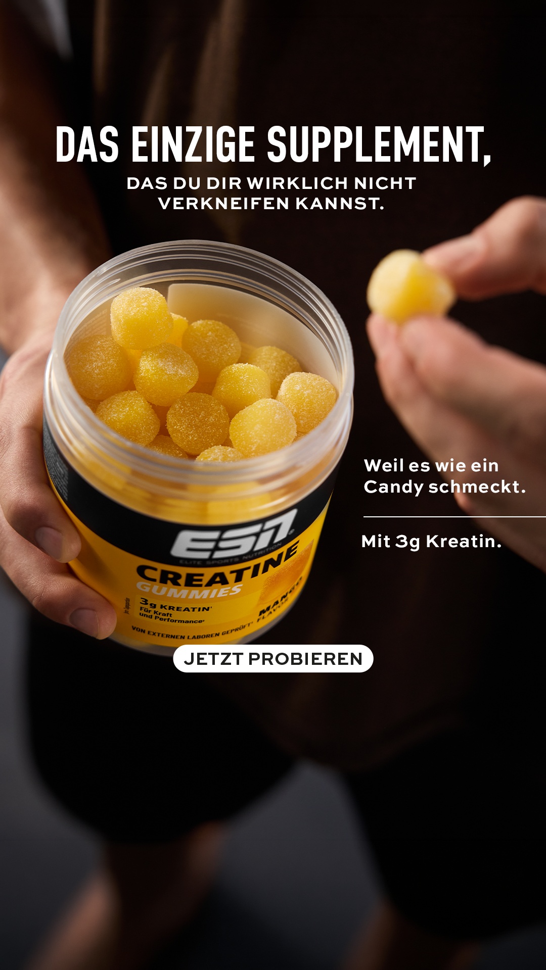 ESN Facebook ad: Das besterforschte Supplement der Welt, jetzt als Gummie