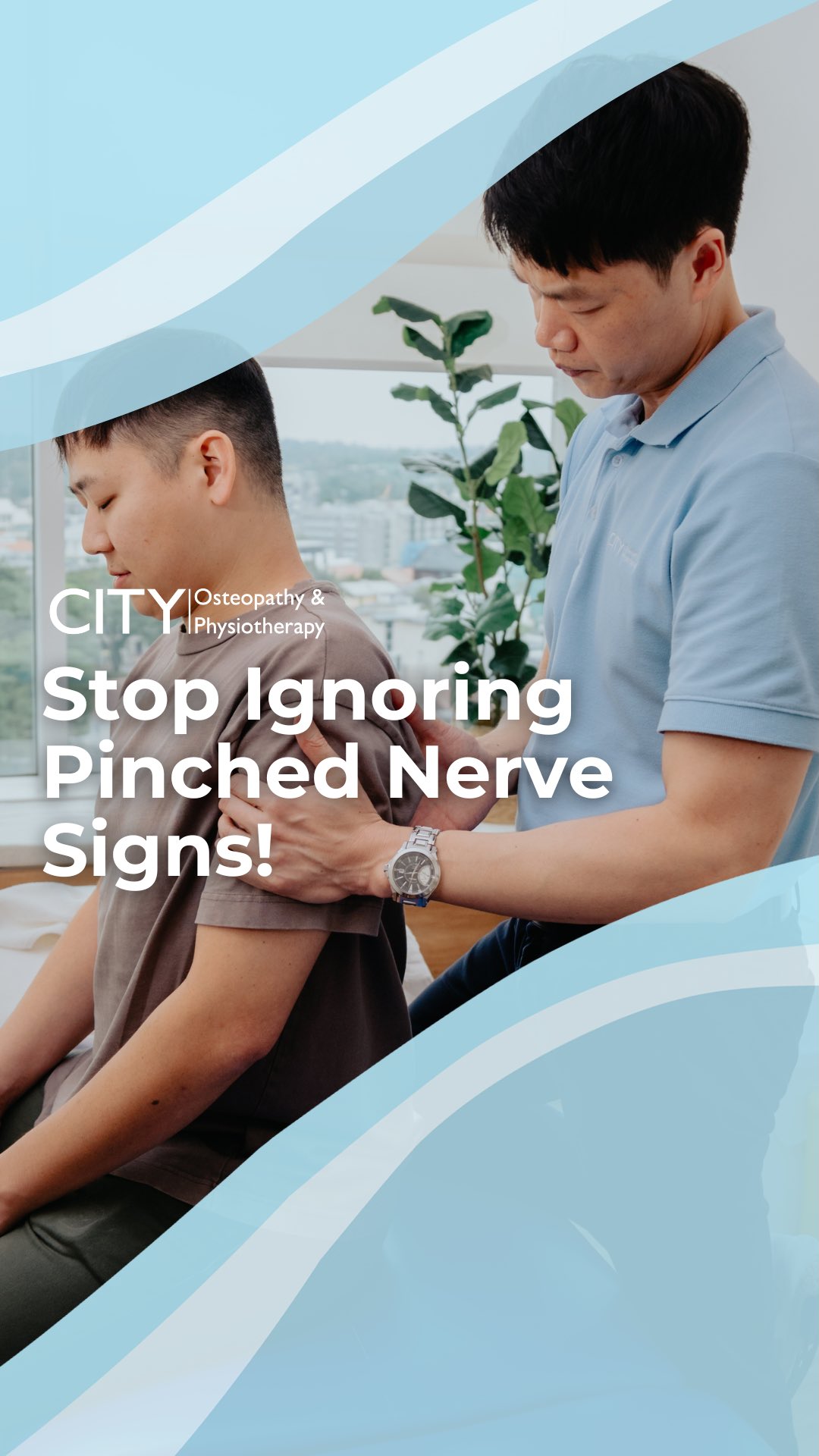 City Osteopathy and Physiotherapy Facebook ad: You stretch your shoulder.