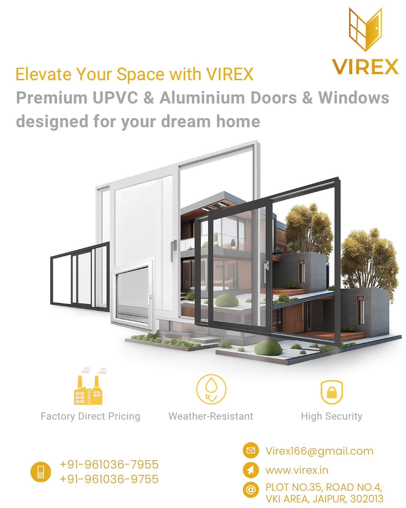 VIREX Upvc & Aluminium Solutions Facebook ad: VIREX, Elevating Spaces with Premium UPVC & Aluminium…