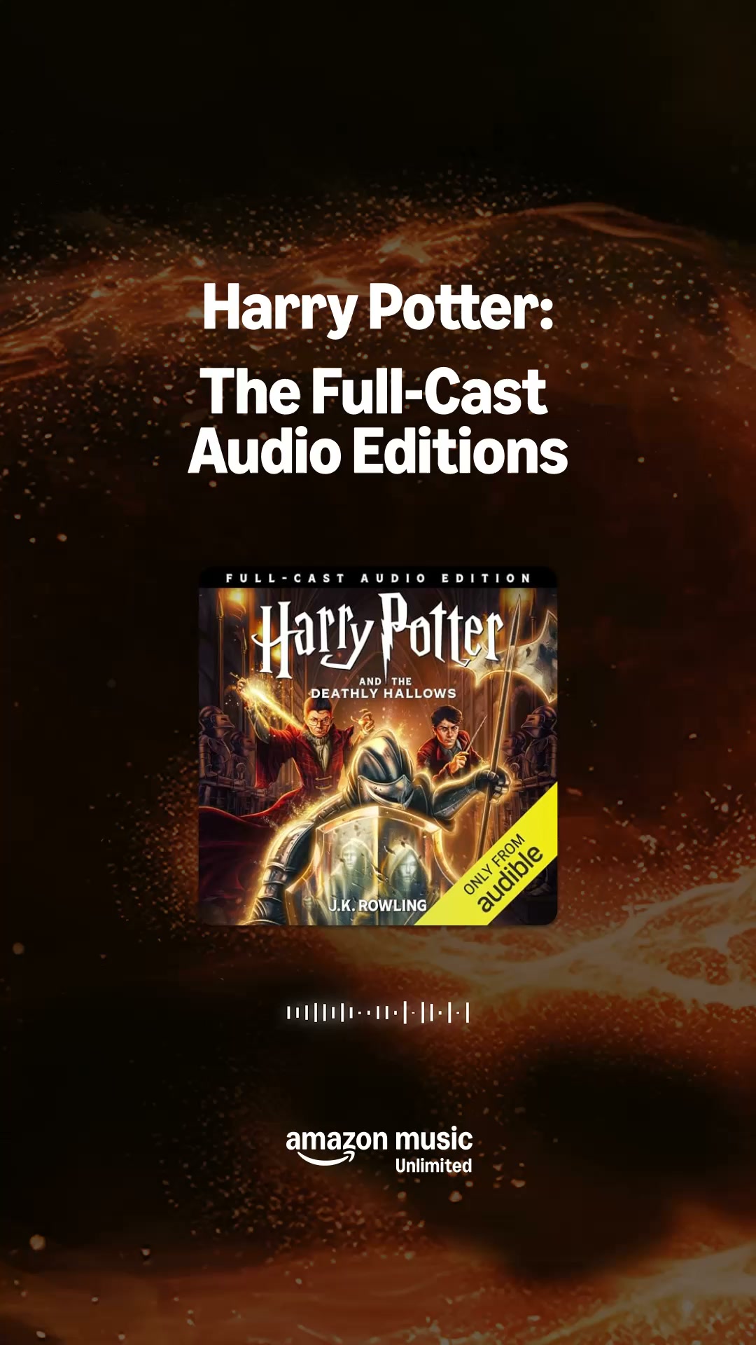 Amazon Music Facebook ad: Sound on - hear a full-cast recording of…