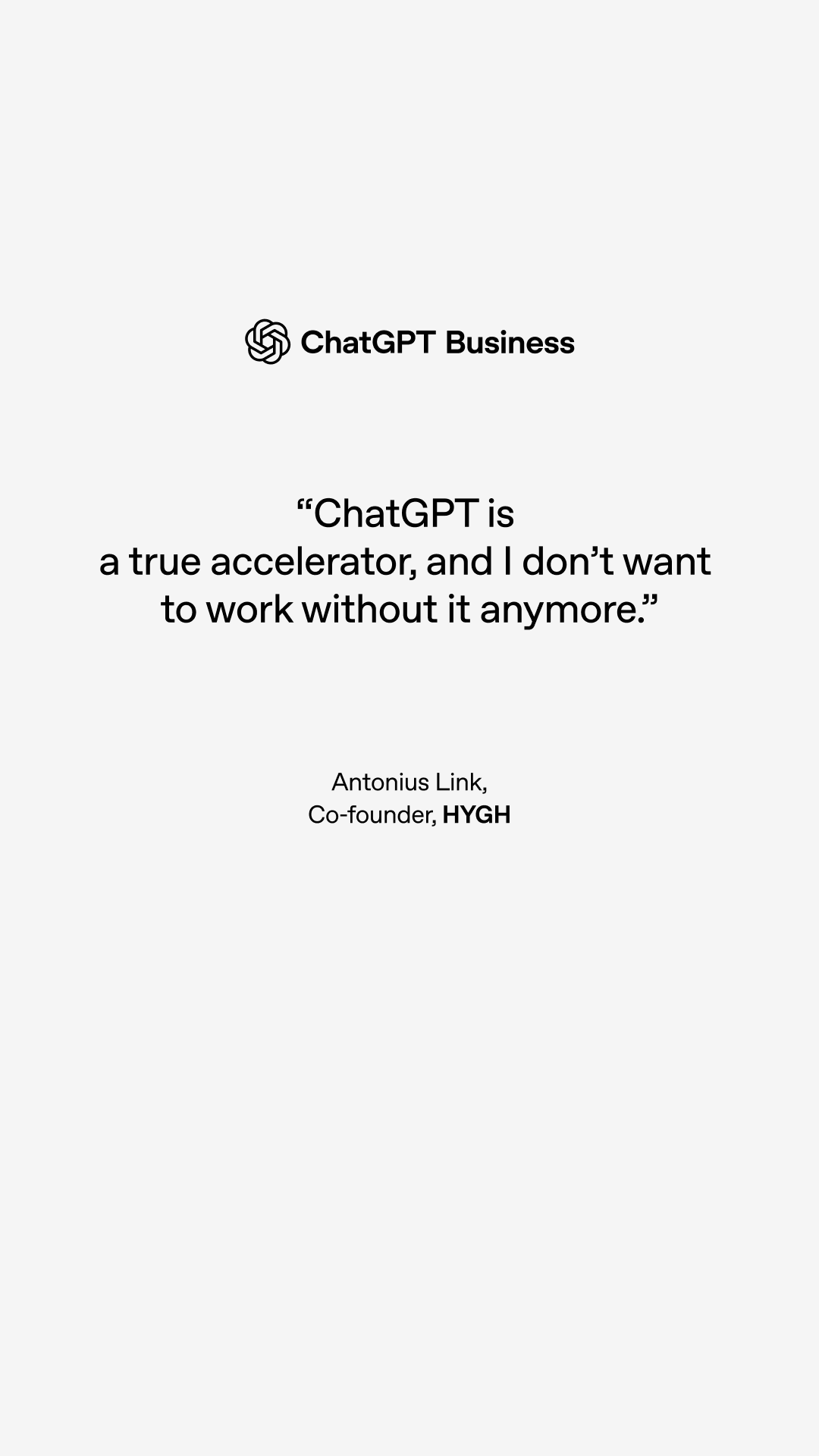 OpenAI Facebook ad: Try ChatGPT Business