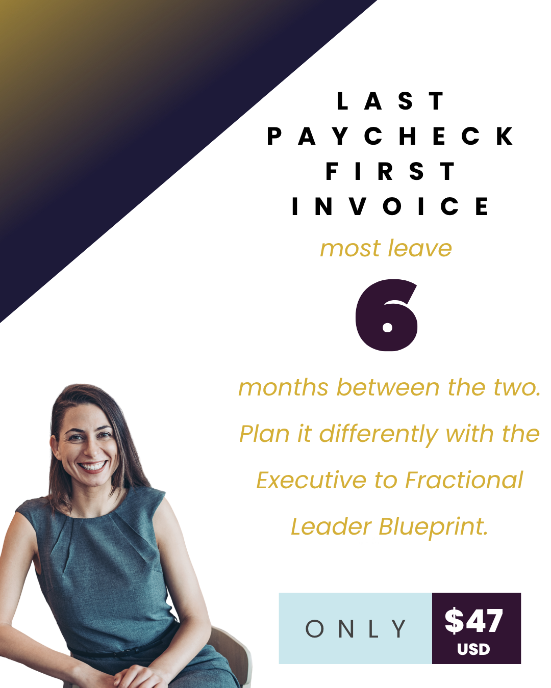 Double U Advisors Facebook ad: The Executive to Fractional Leader Blueprint $47 USD