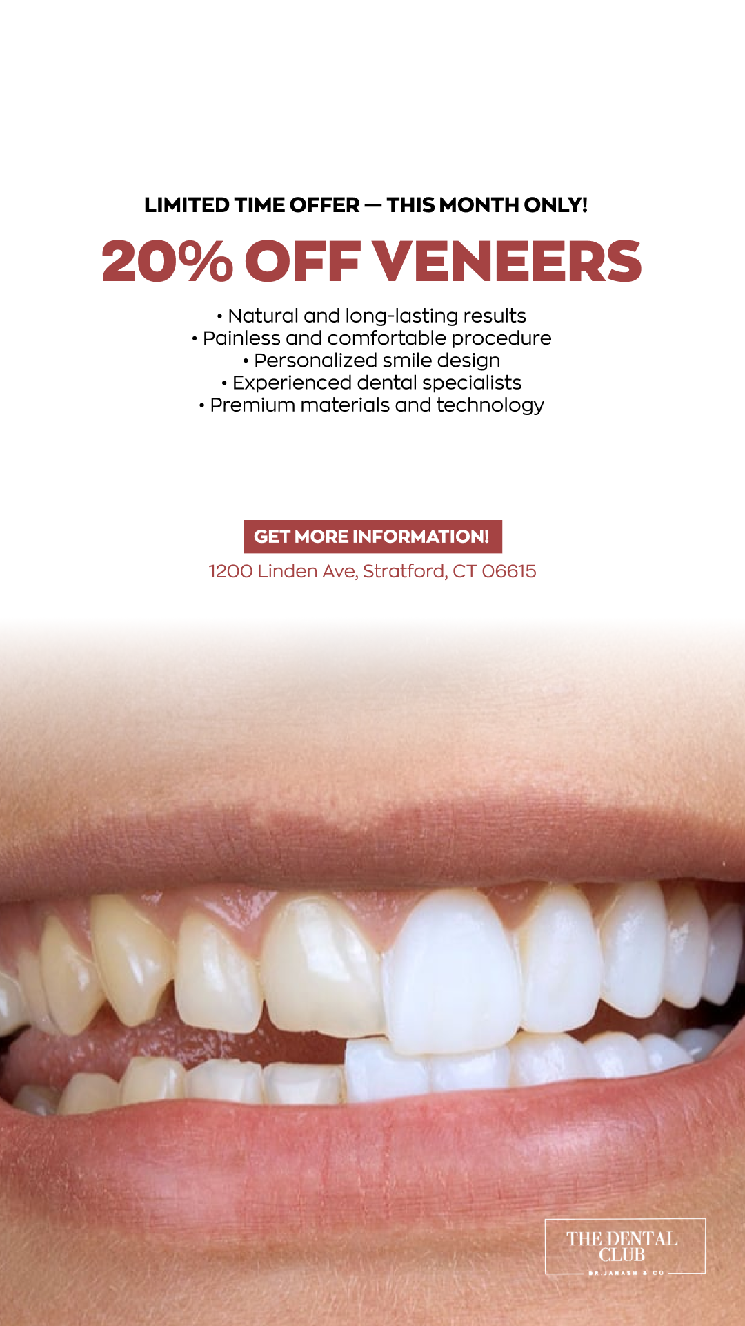 The Dental Club Connecticut Facebook ad from Jan 29, 2026