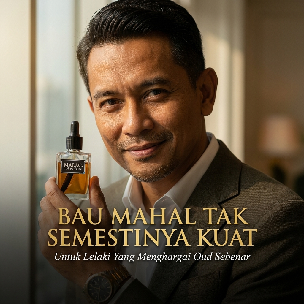 Malac Oud Perfume Facebook ad: Tampil Lebih Berkelas Tanpa Haruman Yang Terlalu Kuat
