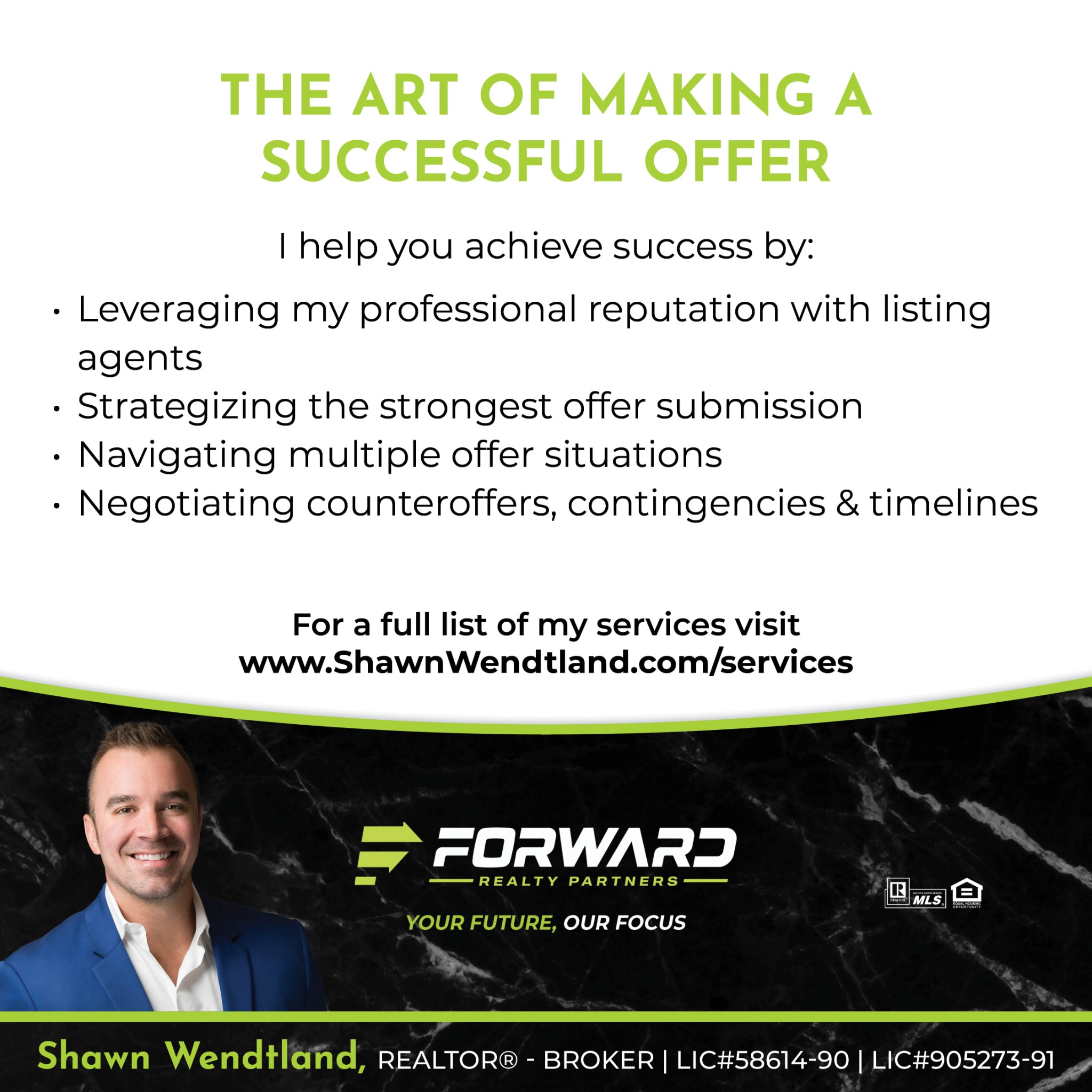 Shawn Wendtland - Realtor/Broker Facebook ad: Message or Call (262) 323-4947