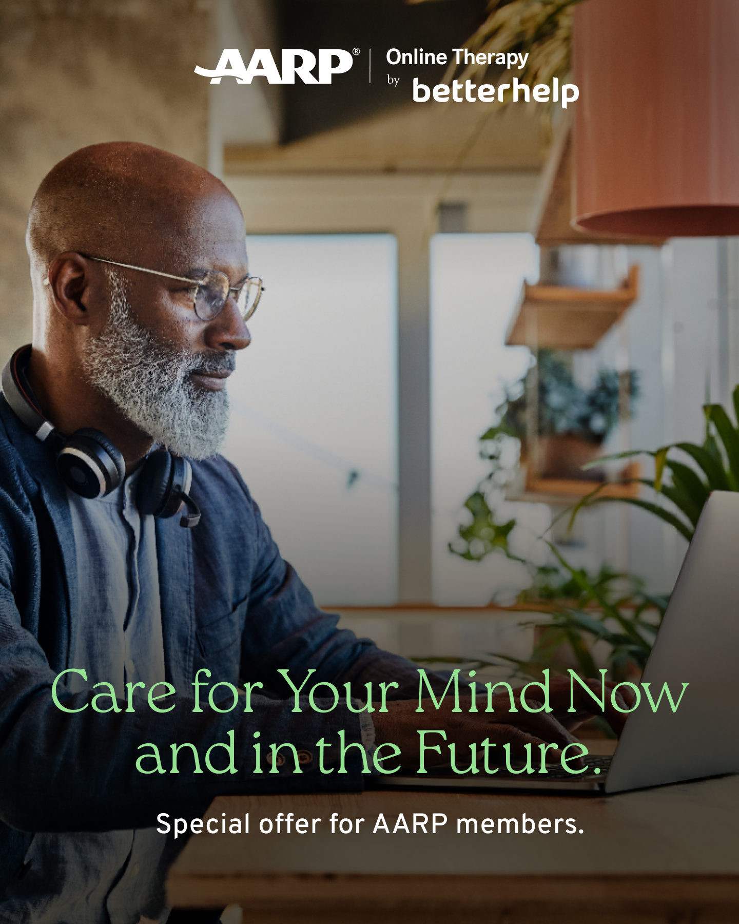 AARP Media Ad Network Facebook ad: Care for Your Mind Now and in the Future.