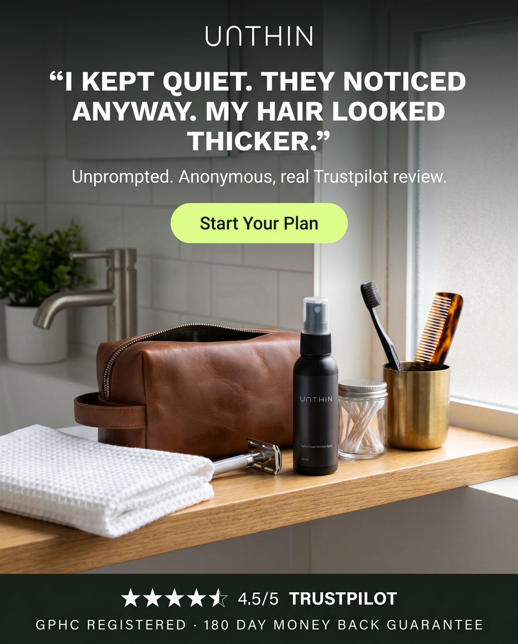 Unthinhair Facebook ad