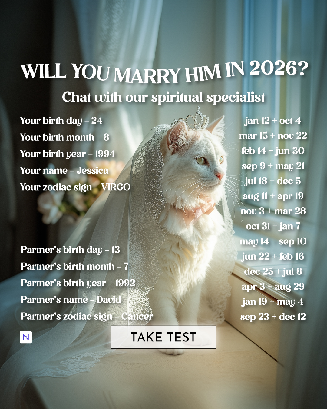 Nebula: Marriage Compatibility Facebook ad