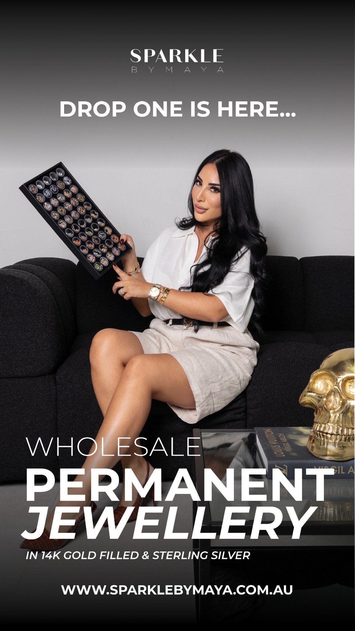Sparkle By Maya Facebook ad: Permenant Jewelery Available NOW