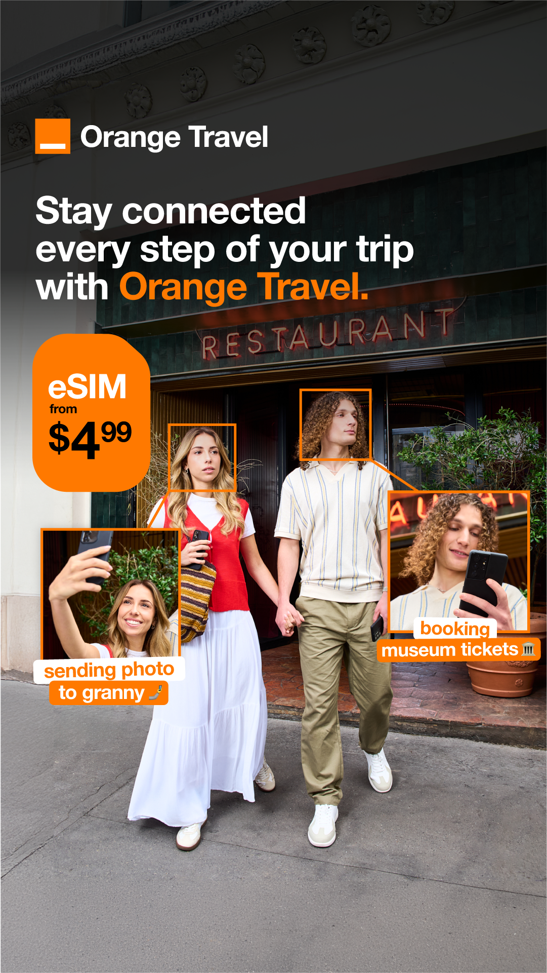 Orange Travel Facebook ad