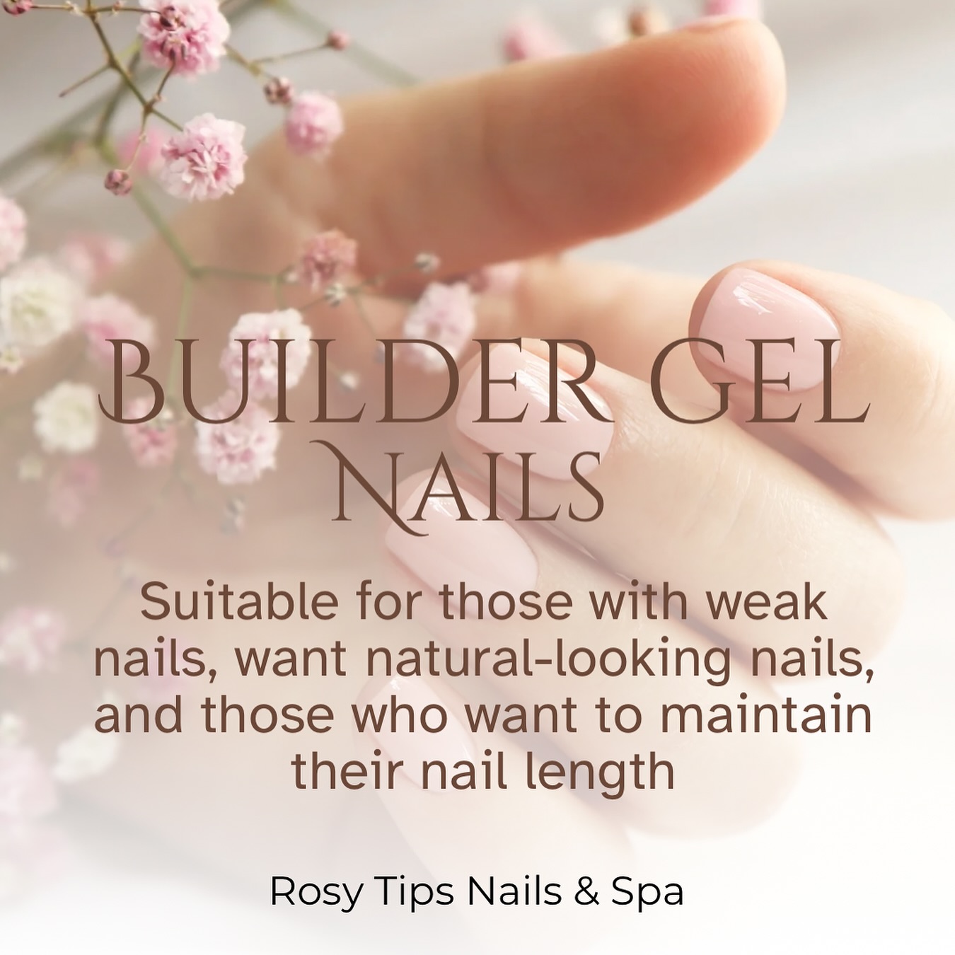Rosy Tips Nails & Spa Facebook ad: If long nails are not your things but…