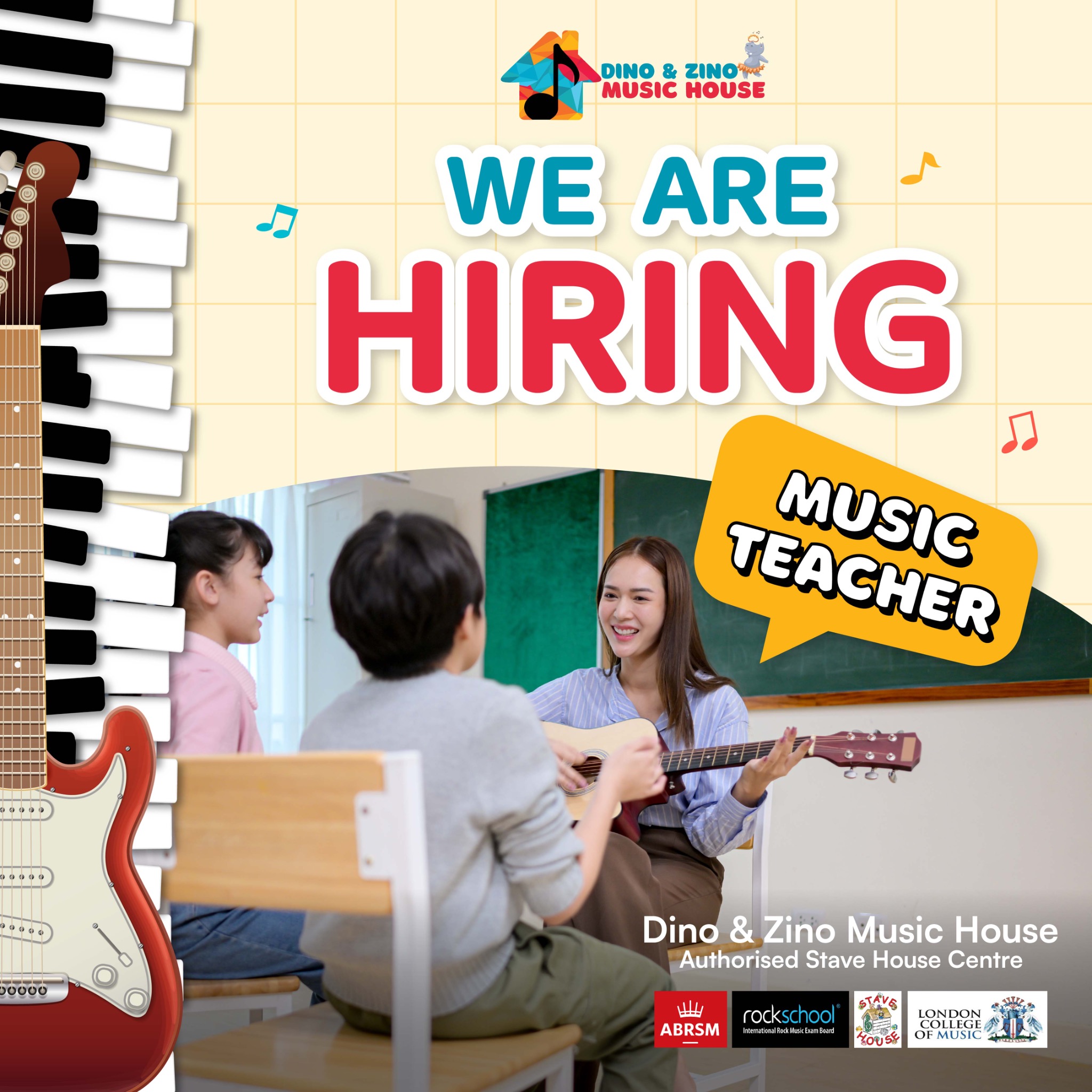 Dino&Zino Music House Eco Sanctuary Facebook ad: Are you a passionate musician ready to inspire…