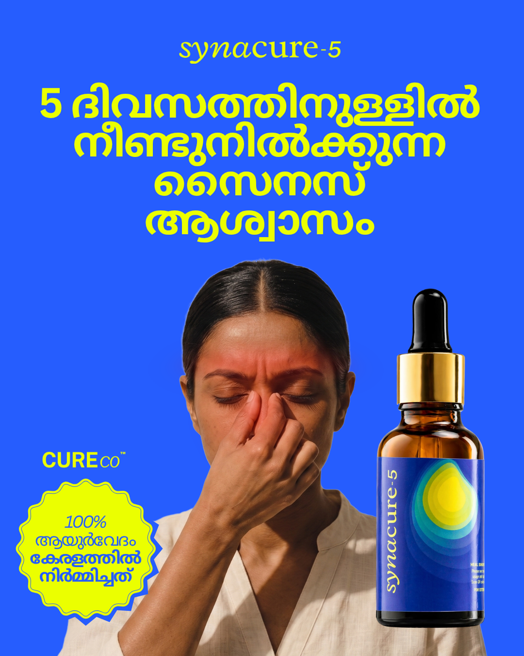 Synacure-5 Facebook ad: Sinusitis Again? Discover Synacure-5