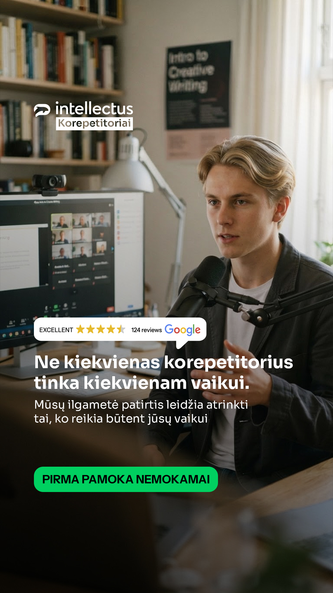 Intellectus korepetitoriai Facebook ad: Daugiau aiškumo mokantis